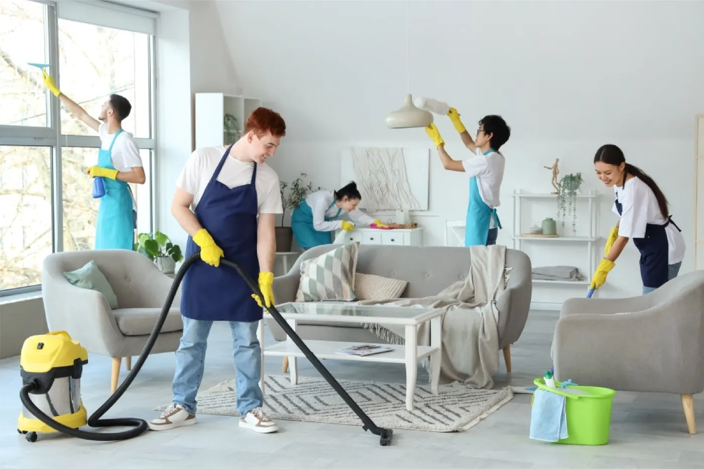 Sparkling clean kitchen after a professional cleaning visit