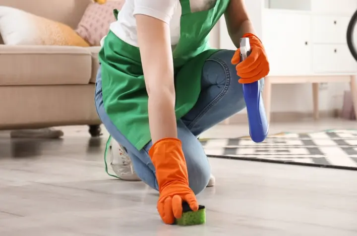 Staged home cleaned for a real estate listing